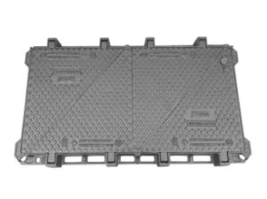 solid top double triangular manhole cover